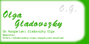 olga gladovszky business card